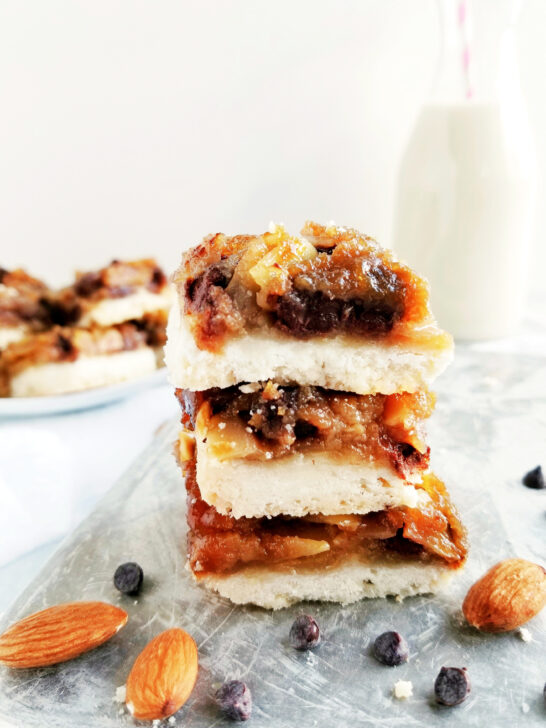 Vegan Chocolate Almond ‘Butter Tart’ Squares