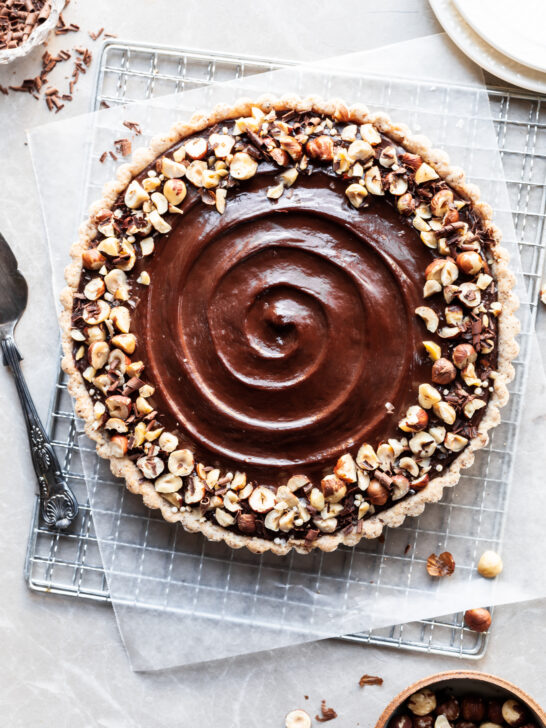 Chocolate Hazelnut Tart – Vegan with GF Option