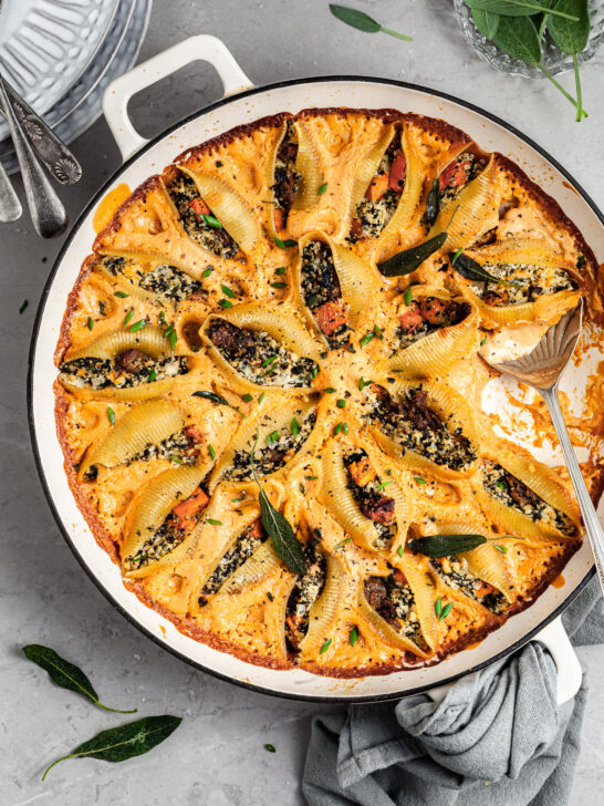 Vegan Butternut Squash Sage Stuffed Shells