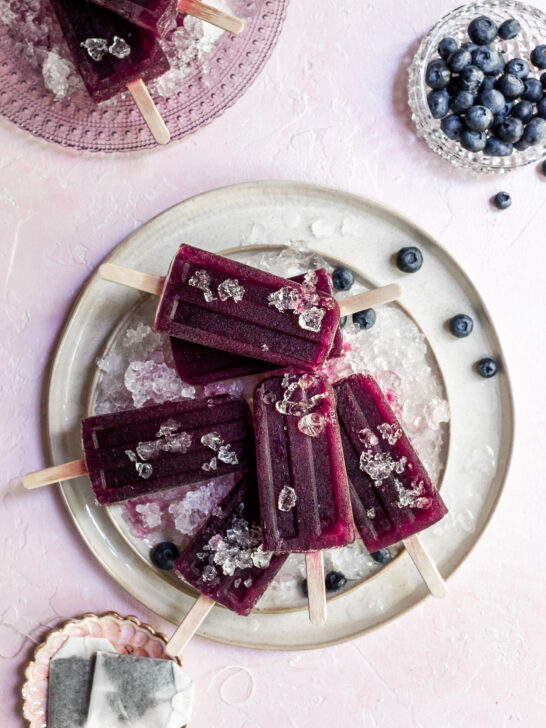 Blueberry Earl Grey Popsicles